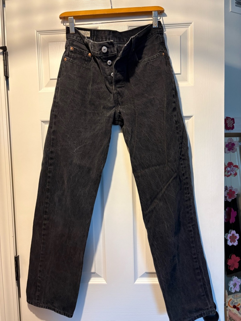 Levi's 501 Washed Black Jeans